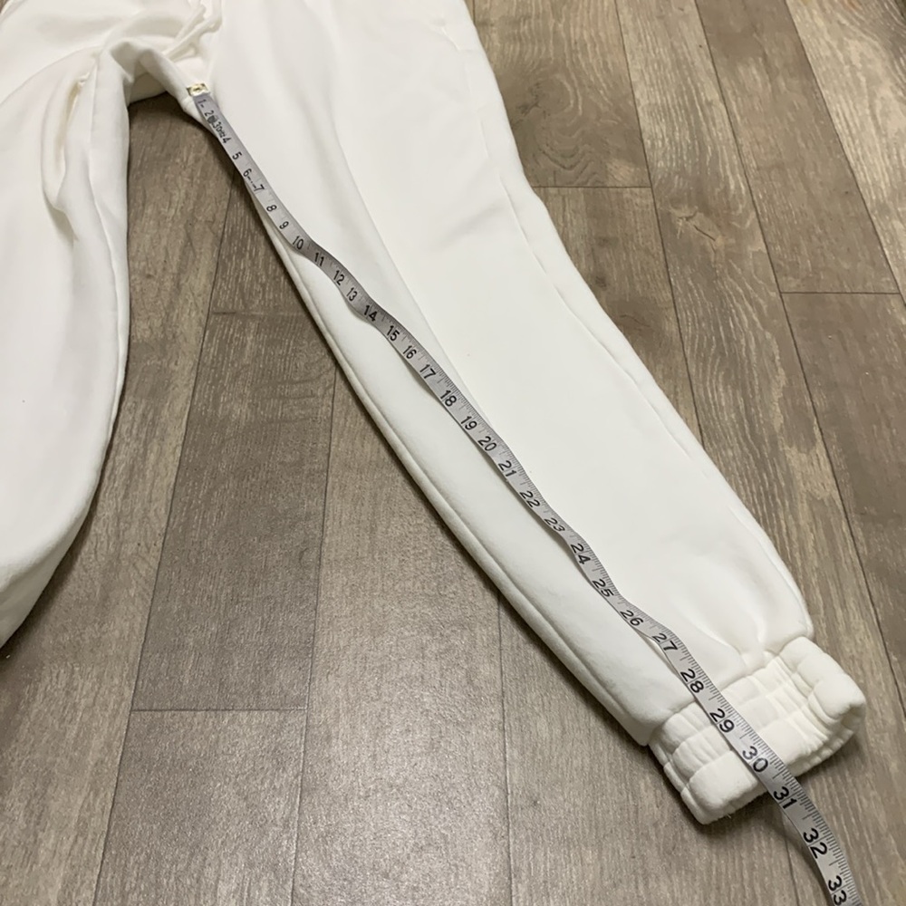 Abercrombie & Fitch White Fleece Track Joggers - Picture 3 of 7
